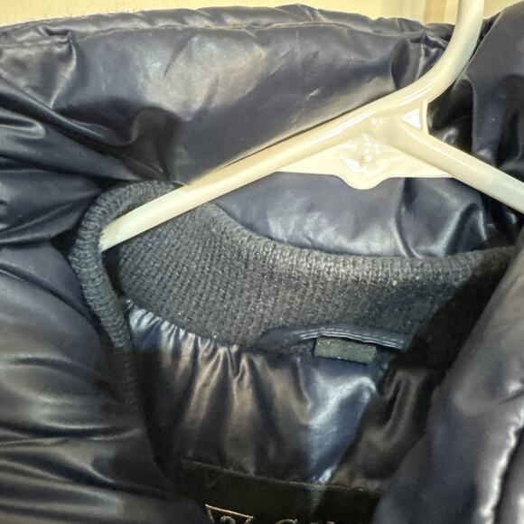 Guess Womens Jacket Quilted Puffer Insulated Zip Front Mock Collar Navy Blue M - Picture 10 of 16